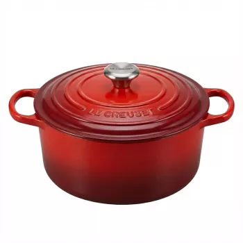 Le Creuset Signature Cepešpanna Apaļa 24 cm nektāra krāsā