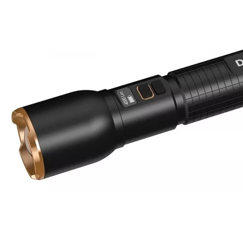 Kabatas lukturītis Duracell DF4000R melns – atkārtoti uzlādējams, kompakts