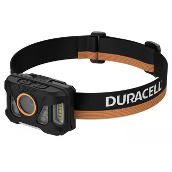 Galvaslampa Duracell DH1000R — melna/oranža, uzlādējama brīvroku gaisma