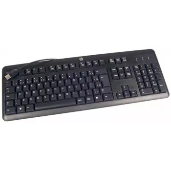 HP 672647-073 tastatūra Office USB spāņu melna pilna izmēra vadu