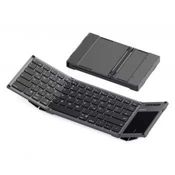 Inateck KB06101_STEEL GRAY bezvadu tastatūra RF Wireless + Bluetooth QWERTZ angļu melna