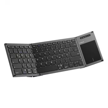 Inateck KB06101_STEEL GRAY bezvadu tastatūra RF Wireless + Bluetooth QWERTZ angļu melna