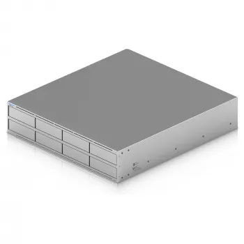 Ubiquiti UniFi UNAS Pro 8 tīkla krātuve, 2HE, plauktā montējama, 10 Gbps, 8x HDD / 2x M.2 sloti, UniFi integrācijas (UNAS-PRO-8)