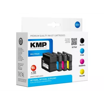 KMP C2P42E HP 932XL + 933XL Melnā un Krāsu kasetņu komplekts
