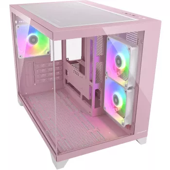 Mini Tornis PC Korpuss Cougar FV150 ARGB — Rozā