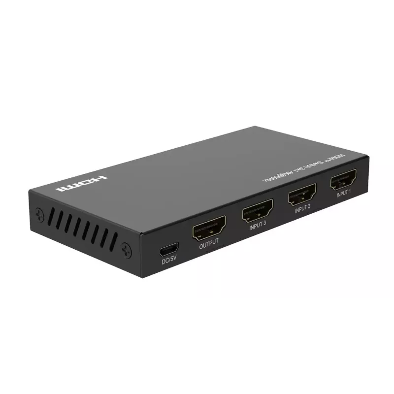 Video slēdzis MicroConnect MC-HDMISWITCH0301-4K 4K 60Hz Melns Metāls