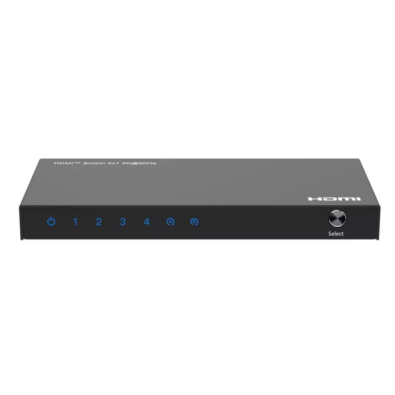 HDMI slēdzis MicroConnect MC-HDMISWITCH0401-4K 4K 60Hz Melns Metāls