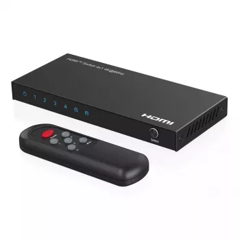 HDMI slēdzis MicroConnect MC-HDMISWITCH0401-4K 4K 60Hz Melns Metāls