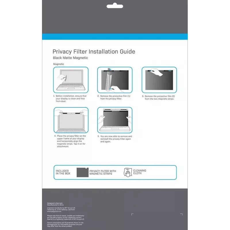 Bezrāmju privātuma filtrs eSTUFF GLBM13293190 33,8 cm 16:9
