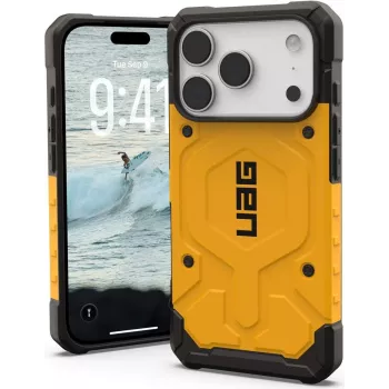 Urban Armor Gear UAG Pathfinder MagSafe Maciņš Apple iPhone 17 Pro mantojuma dzeltens