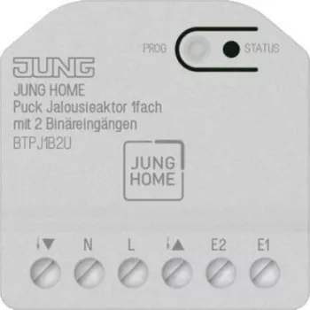Aizkaru piedziņa (1 kanāls) Jung HOME Puck BTPJ1B2U ar 2 binārajiem ieejām