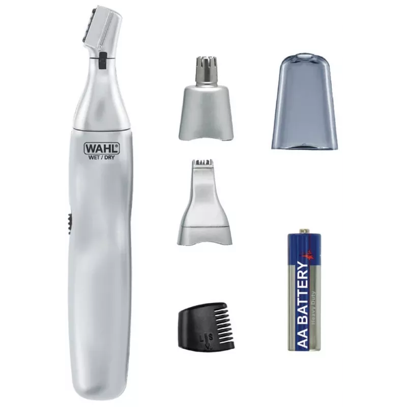 Wahl 3-in-1 precīzijas trimeris ausīm, degunam un uzacīm, sudraba krāsa