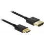HDMI kabelis DeLOCK 85118 0.25 m HDMI Type A uz Type C Melns