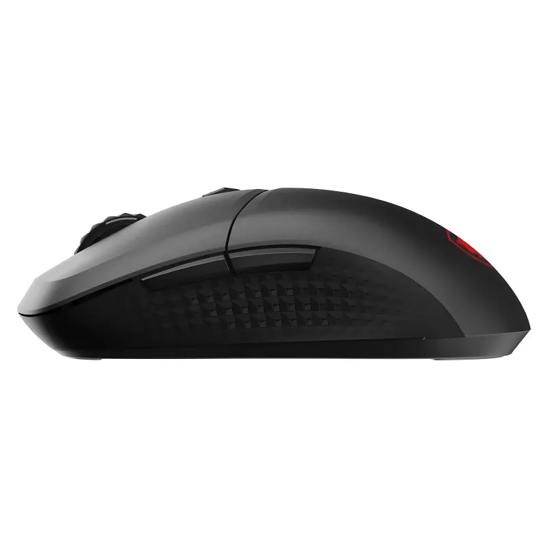 MSI VERSA 300 WIRELESS 8K Gaming Pele, Ambidekstrāla, Optiskā, 2600 DPI, 6 Pogas, Melna
