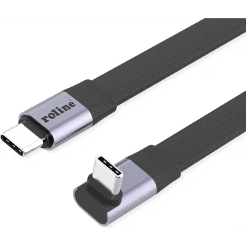 ROLINE USB4-2.0 kabelis 80 Gbit/s Plakans ST/ST taisns-270° leņķveida