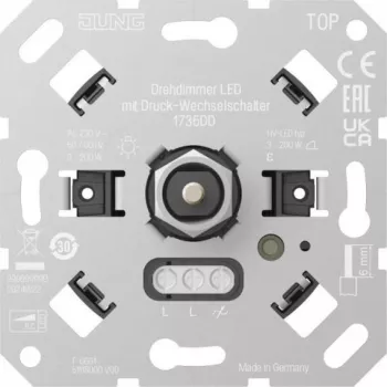 Jung Rotācijas Dimmer LED 1735 DD ar spiedpogas pārslēgu 1 (1735DD)