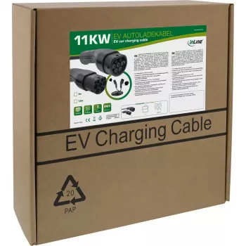 InLine 16270I Type 2 elektroauto uzlādes kabelis, 11 kW, 3 fāzes, 10 m