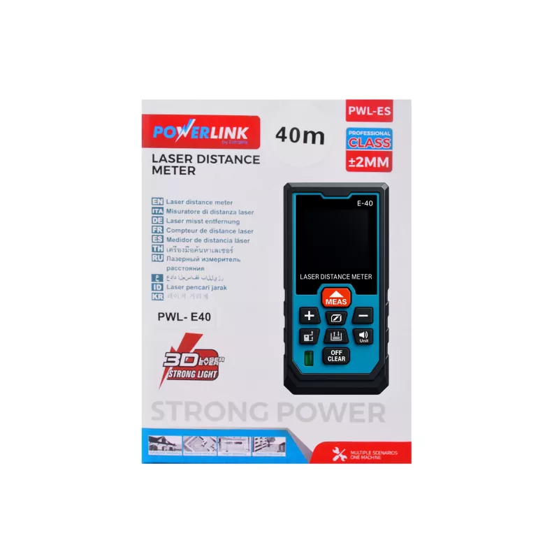 Extralink Powerlink Lāzera Attāluma Mērītājs 40M PWL-ES-40