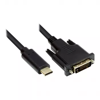 Alcasa GC-M0110 Video kabeļa-pielāgotājs 2 m USB Type-C uz DVI-D Melns (GC-M0110)