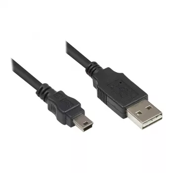 Good Connections USB 2.0 kabelis A līdz Mini-B spraudnis - melns - 0,5 m