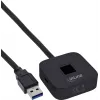 InLine USB pirkstu nospiedumu skeneris ar centrmezglu, Windows Hello saderīgs, 1.5 m kabelis, melns