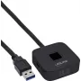 InLine USB pirkstu nospiedumu skeneris ar centrmezglu, Windows Hello saderīgs, 1.5 m kabelis, melns