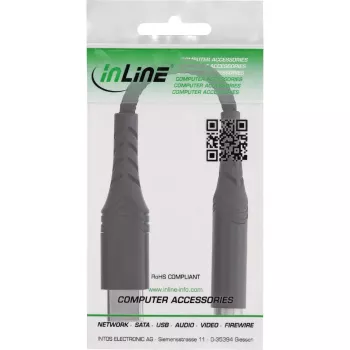 Audio pārveidotājs InLine 33054E USB-C uz 3.5 mm ar iebūvētu DAC, 15 cm kabelis