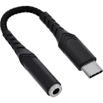 Audio pārveidotājs InLine 33054E USB-C uz 3.5 mm ar iebūvētu DAC, 15 cm kabelis