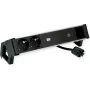 Bachmann 937.306 DESK2 ALU kontaktligzdu bloks, melns, 2x Schuko, 1x USB-C 60 W