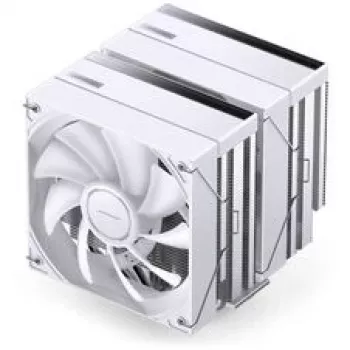 CPU dzesētājs Jonsbo CB80 divtornis ar 2×120mm PWM ARGB ventilatoriem — balts
