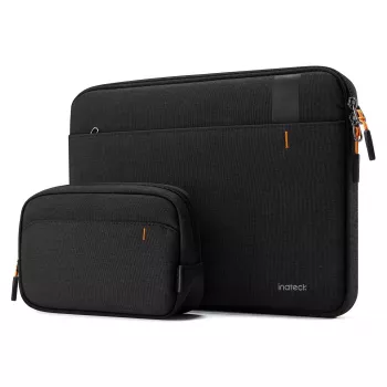 Inateck LB01011 Sleeve maciņš klēpjdatoriem līdz 38.9 cm (15.3 collas) — Melns, 1 priekšējā kabata