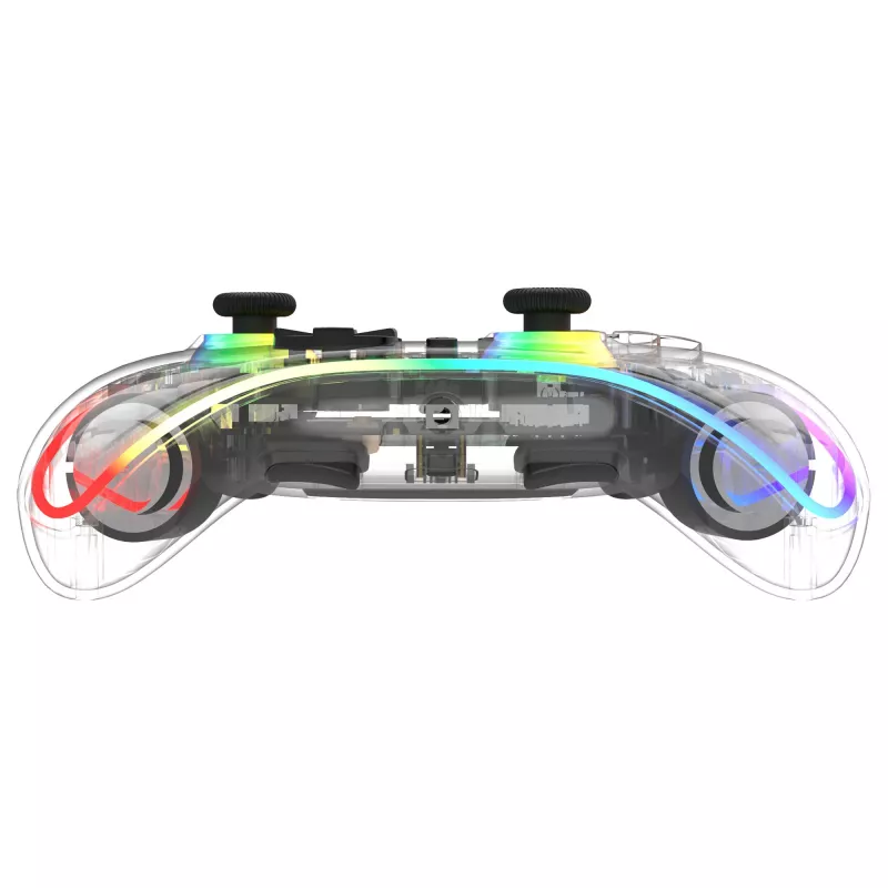 Spēļu kontrolieris Deltaco Gaming GAM-198-T Caurspīdīgs Bluetooth/USB-C Nintendo Switch, Switch 2, Switch OLED, Android, PC