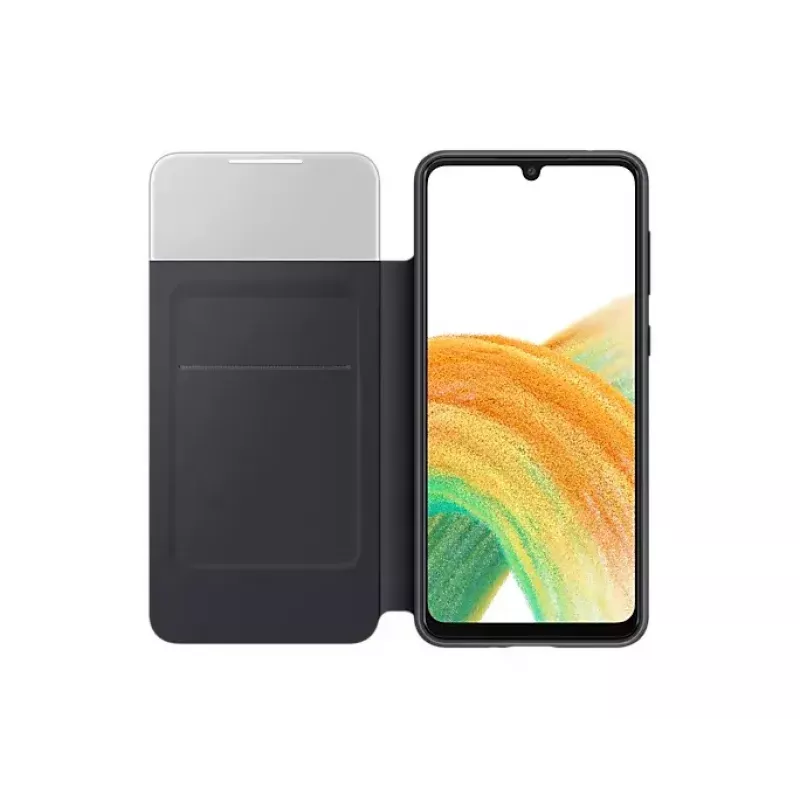 Macīgs vāciņš Samsung EF-EA336PBEGEW Galaxy A33 5G, 6.4 collu ekrānam, melns, 1 kabatiņa kartei