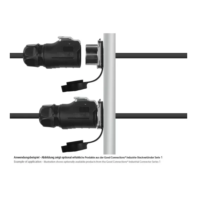 Good Connections IC01-20P303 - S1 - Strāvas kabelis (3 kontaktu) - Melns - Taisns - Metāls - Plastmasa - Zelts - Vara sakausējums