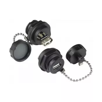 Good Connections IC04-U205 - USB A ligzda - Melna - Sievišķā - Taisna - PBT/PVC - IP65/IP67