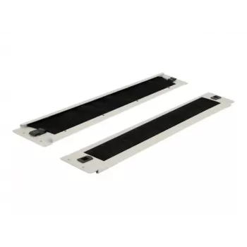 Kabeļu pārvaldības panelis DeLOCK 19 inch Brush Strip bezinstrumentu montāža 2U pelēks