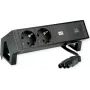 Bachmann 902.963 DESK2 kontaktligzdu bloks, melns (RAL9005), 2x Schuko, 1x USB-C 30 W