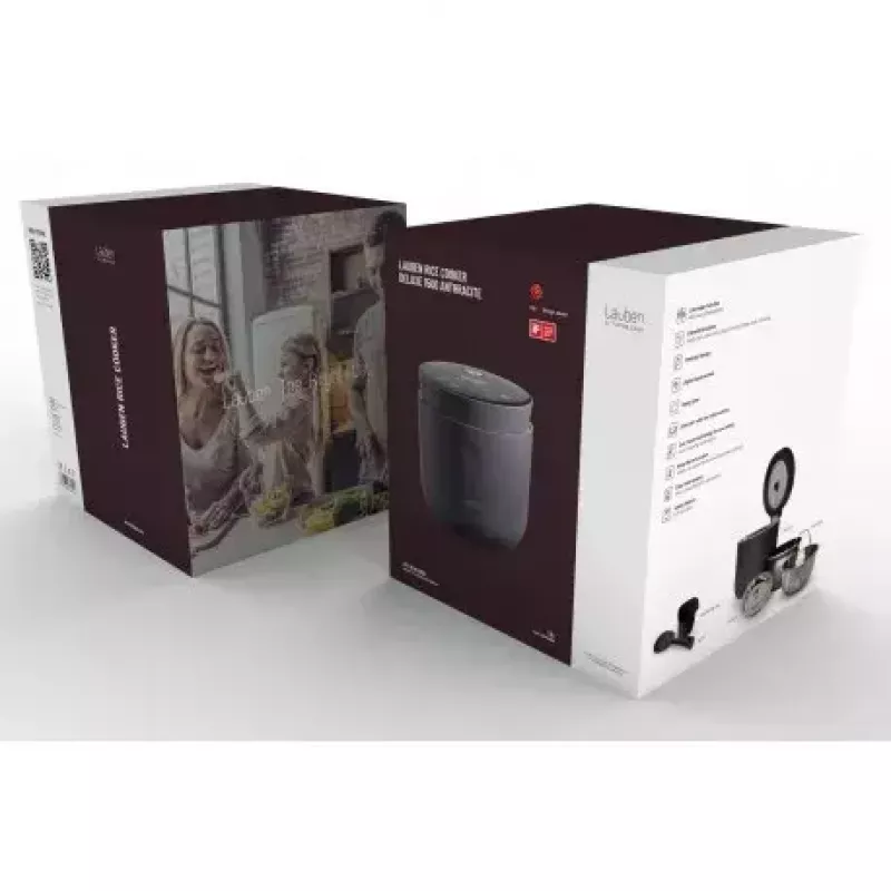 Rīsu plīts Lauben LBNRCD1500AT 1,5L 500W Melna