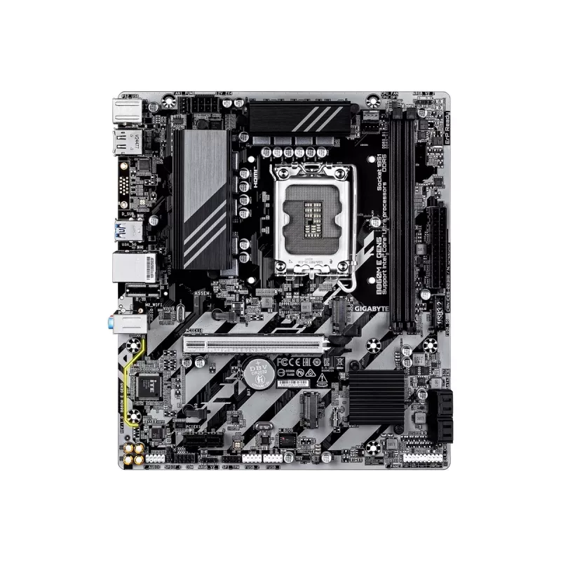 Mātesplate GIGABYTE B860M E GEN5 LGA1851 Intel Core Ultra, DDR5 līdz 8800MHz, 2x PCIe 4.0 M.2, 1GbE