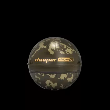 Deeper Smart Sonar Chirp+4 pārnēsājams Wi‑Fi zivju meklētājs, iebūvēts akumulators, ABS korpuss, zaļš/brūns
