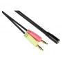 Good Connections austiņu adapteris, 2x 3,5 mm spraudņi uz 3,5 mm ligzdu, OMTP, 0,2 m, melnā krāsā (AD-HS04)