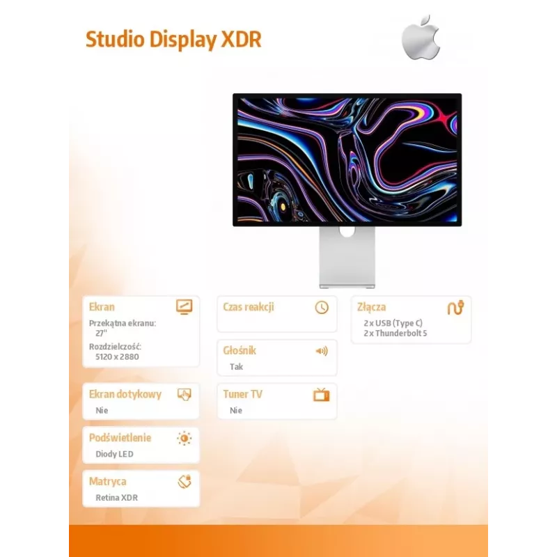 Apple Studio Display XDR ar Nano-tekstūras stiklu, slīpuma un augstuma regulējamu statīvu