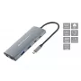CONCEPTRONIC 10-1 Doks USB-C -> HDMI/2xUSB-C/3xUSB-A/+ 20cm pelēks