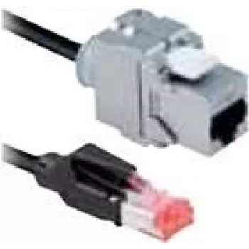 Bachmann CAT6a RJ45 savienojuma kabelis 5 m — ekranēts, 10 Gbps