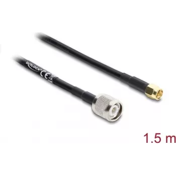 Koaksiālais antenas kabelis DELOCK TNC vīriešu uz SMA vīriešu RG-58 C/U 1,5 m