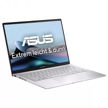 ASUS Zenbook 14 OLED UX3405CA-ST775X Klēpjdators, Intel Core Ultra 9 285H, 32GB RAM, 1TB SSD, 14 collu WQXGA+, Windows 11 Pro, Sudrabs