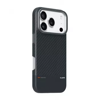 Mobilā telefona maciņš Zagg International LAUT KEV PROTECT iPhone 17 Pro Max, aramīds, 6.9 collu (17.5 cm), melns, galda statīvs