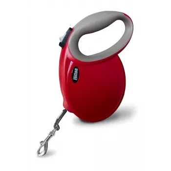 Savelkamā suņu pavada Hilton Smart Dog Tape L — 5 m, līdz 30 kg, bordo-pelēka