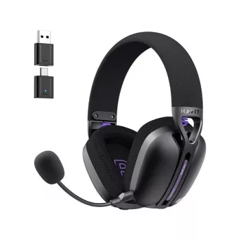 Spēļu austiņas HAVIT Fuxi-H3 Plus — vadu stereo austiņas ar mikrofonu (melna)