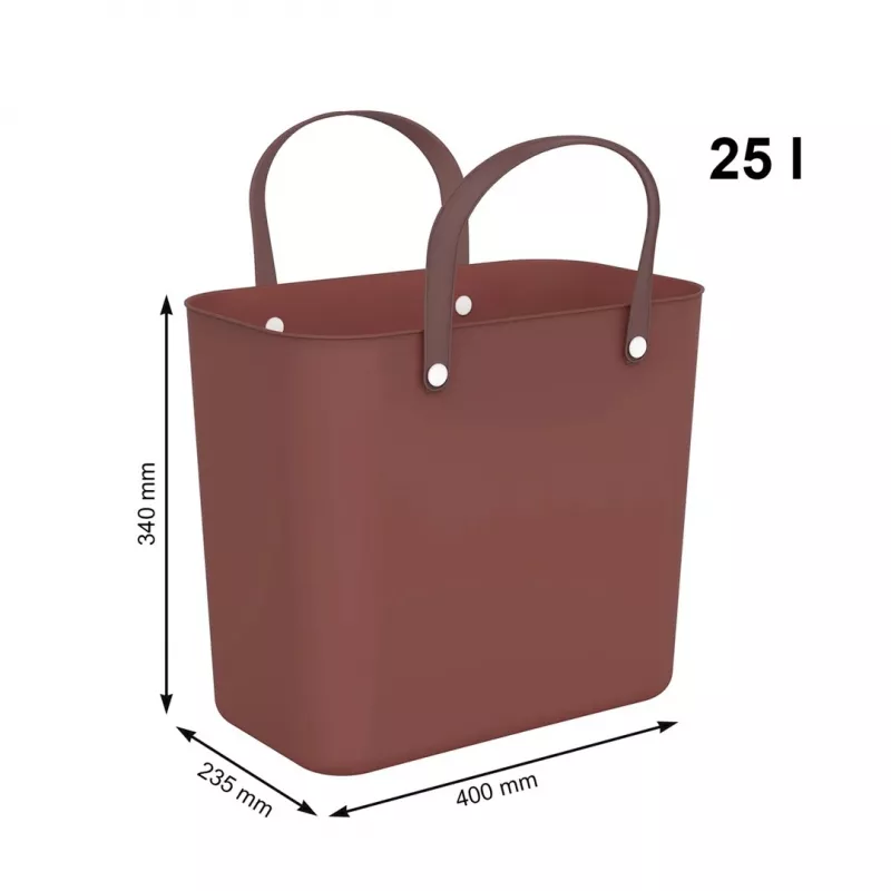 Veļas grozs Rotho Multibag Albula Style 25L, dzelzs sarkans